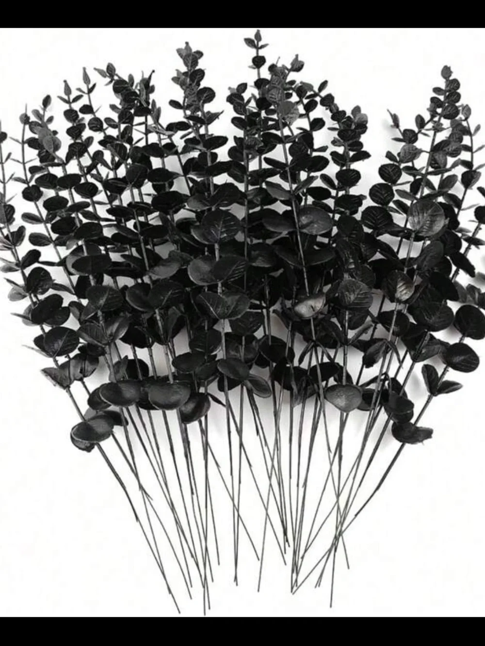 Black Artificial Eucalyptus Stems- 10 piece Set NEW 🏷️